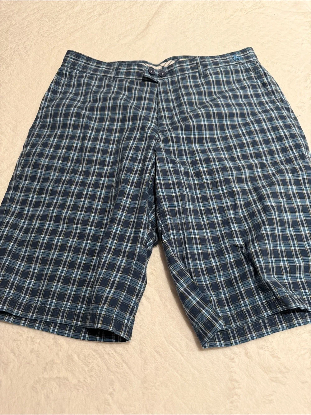 Men's Blue Plaid Casual Shorts Penguin size 32